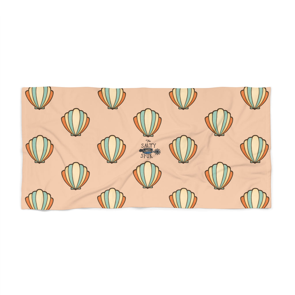 Retro Seashell Beach Towel