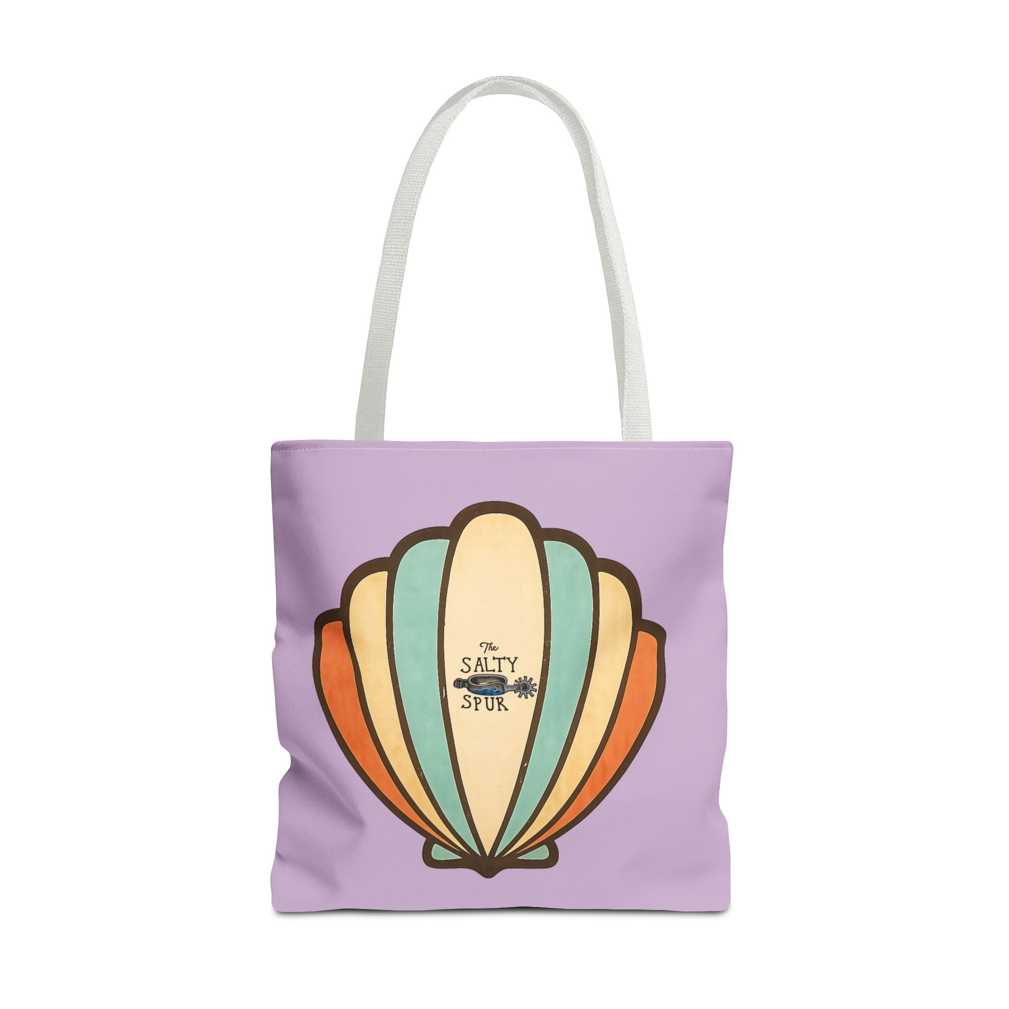 Salty Spur Retro Seashell Tote Bag